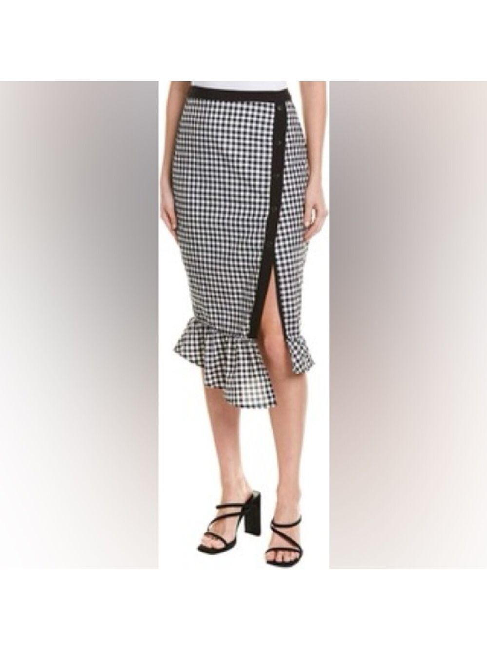 BCBGeneration Gingham Pencil Midi Skirt NWOT